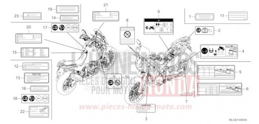 CAUTION LABEL CRF1100A4P de 2023